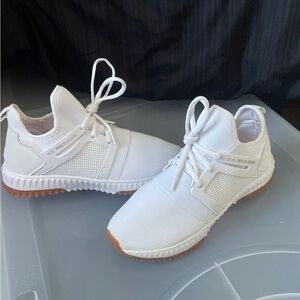 U.S. Polo Assn. White Athletic Shoes with Tan Soles